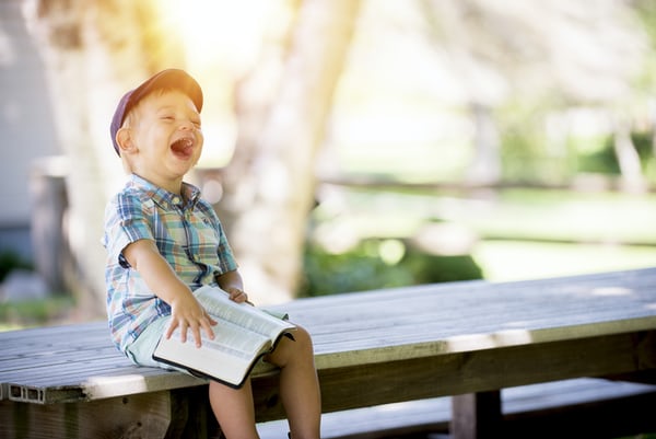 Boy having a good time