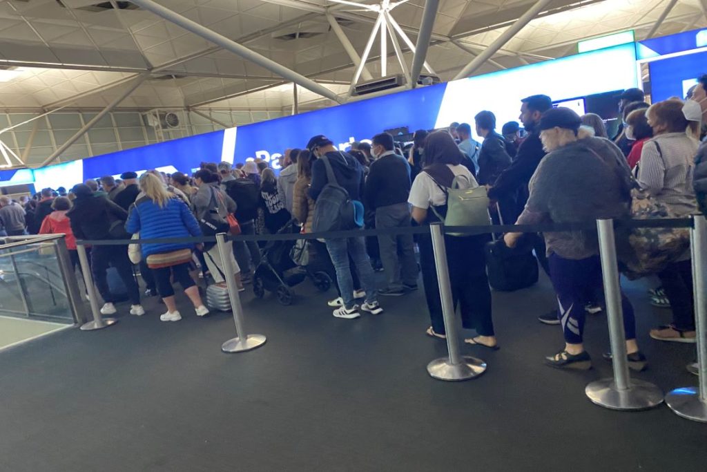 The endless queues at airports.